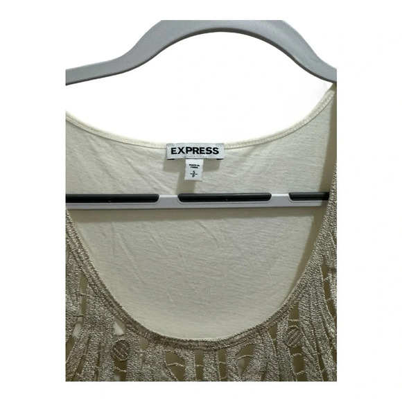 Champagne Glitter Crochet Express Tank - Picture 4 of 5